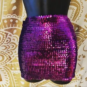 Sequined Mini Skirt